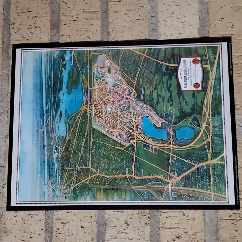 Map of the New York World's Fair and Approaches Poster